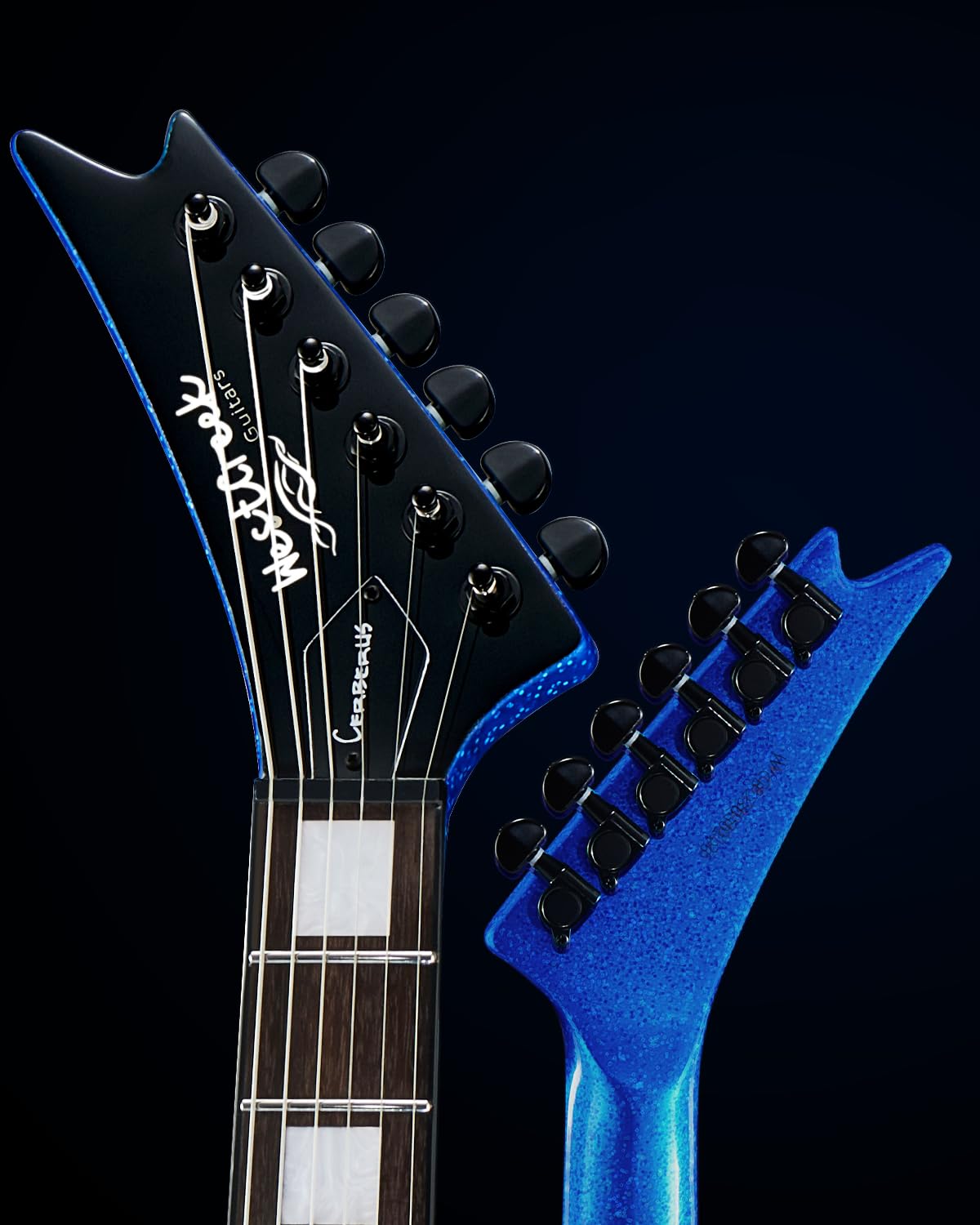 WestCreek CERBERUS Solid Body Electric Guitar, V Heavy Metal Guitar, Right Handed, Rounded End Frets, Bone Nut, Rosewood Fretboard, Mahogany Body