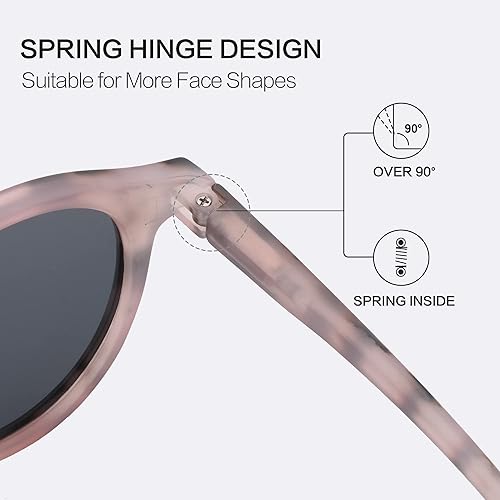 Miniatura 53 de ZENOTTIC Lentes de sol redondos polarizados, elegantes lentes de sol para hombres y mujeres, retro clásicos, selección de varios estilos