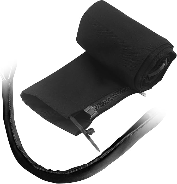 Zippered Rigging Sleeve 48Inch Long Black,Trolling Motor