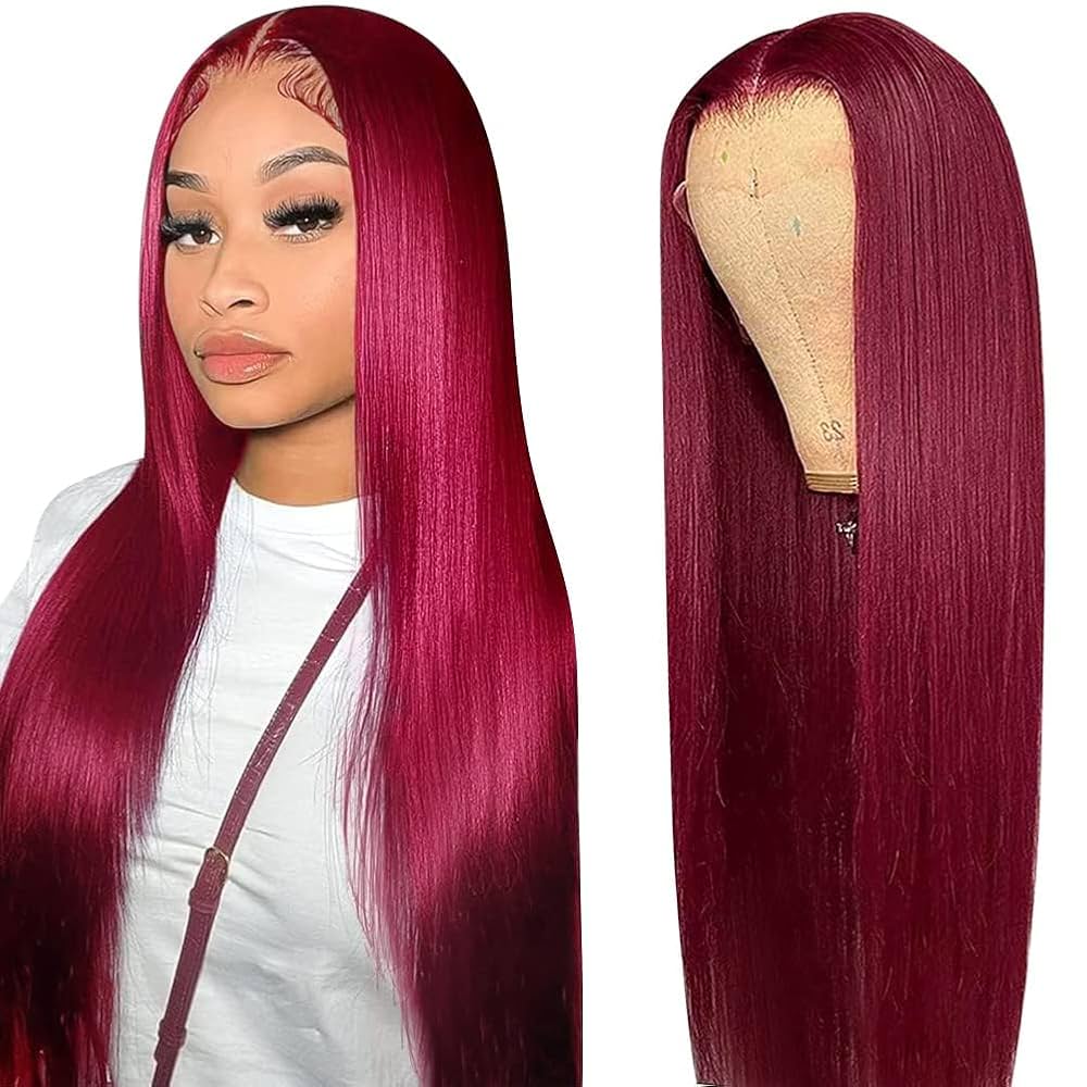 GL CASES C管用 Burgundy color Amazon.com : Beaciya 99j Burgundy 13x6 Lace Front Wigs Human
