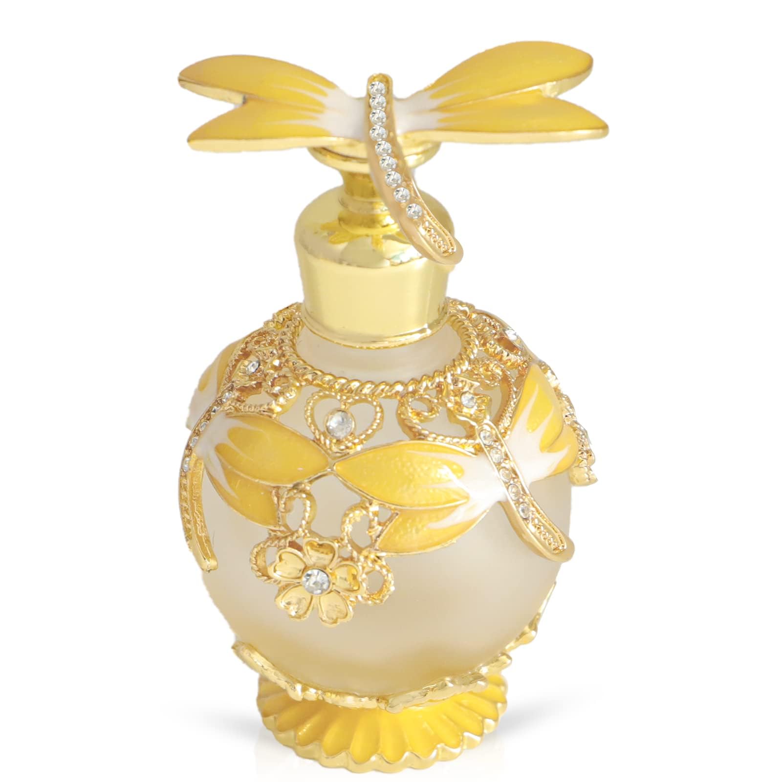 Bouteille de parfum vintage cristal rechargeable flacon vide Libellule 25ml