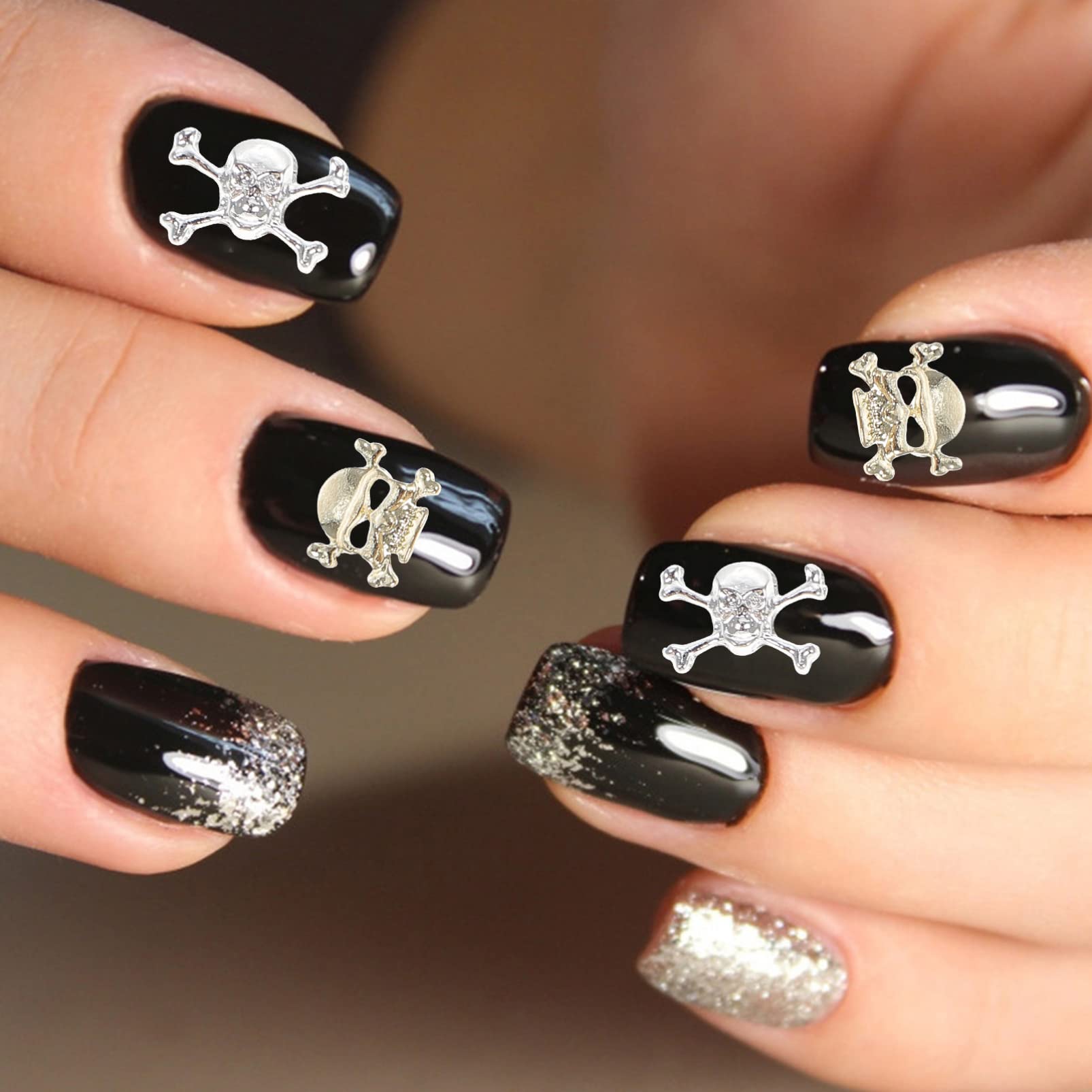 Ipetboom 150pièces Charms De Nail Art Crâne Et Pour Halloween Accessoires Pour Décorations Et