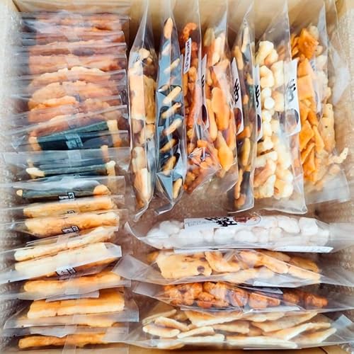 純手焼きあられ・おかき お任せ袋物 12袋+一枚焼20枚 (5種類×各4枚)|おかき あられ 手焼き おまかせ 袋物 ご自宅用 お菓子 [1127]