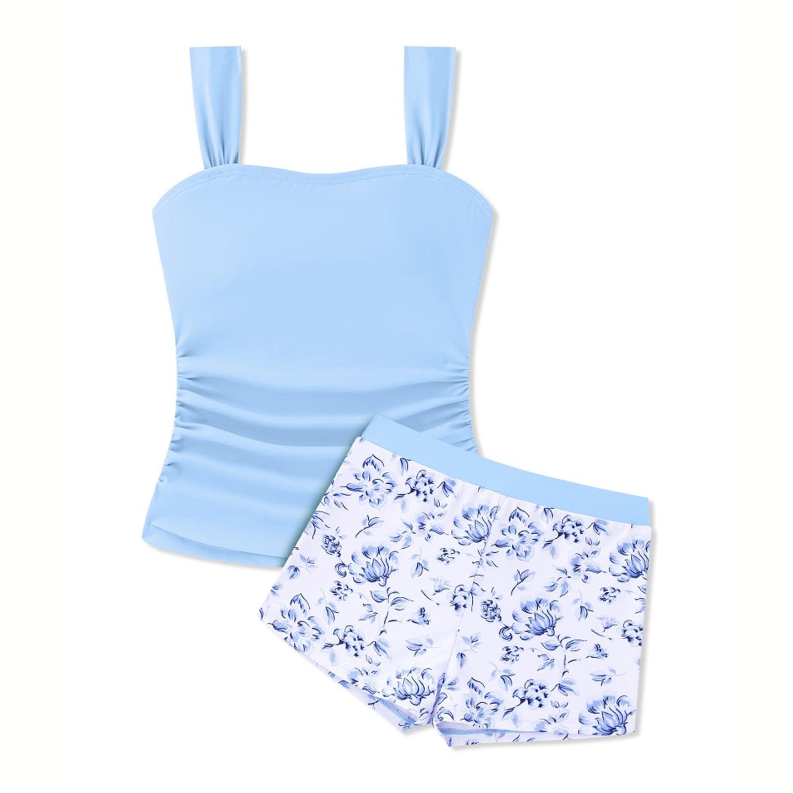 Badeanzug Mädchen 10-15 Jahre Sport Schwimmanzug Beachwear Bademode Teenager Mädchen Bauchweg Zweiteiliger Curvy Elegant Cute Schnelltrocknend Bequem Rashguard Badebekleidung(,)