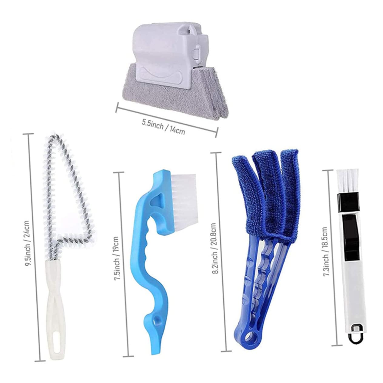 8piezas Cepillos para Limpiar Persianas y Ventanas Cepillos De Mano para Limpieza De Esquinas y Ranuras para Ventilación De Aire Acondicionado Limpiador De Teclados Plumero para Co