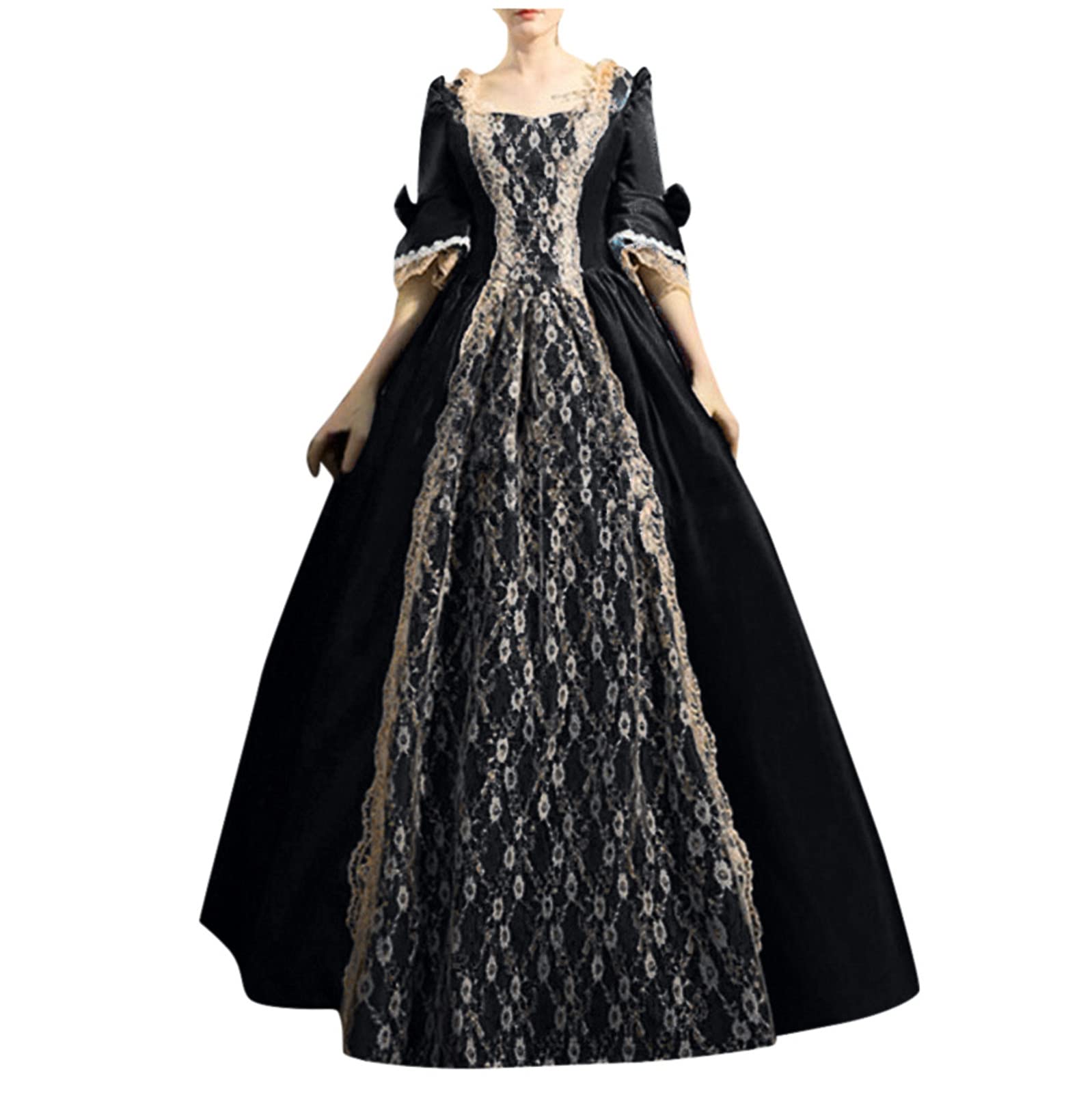 Womens Victorian Rococo Dress Baroque Marie Antoinette Ball Gown Maxi Dresses 18th Century Medieval Queen Victoria Renaissance Historical Period Dress Inspiration Maiden Costumes