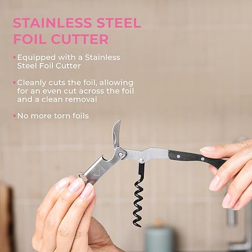 Miniatura 4 de Pocket Prestige Waiters - Sacacorchos de Coutale Sommelier - Palisandro - Abridor de botellas de vino de doble palanca patentado francés para