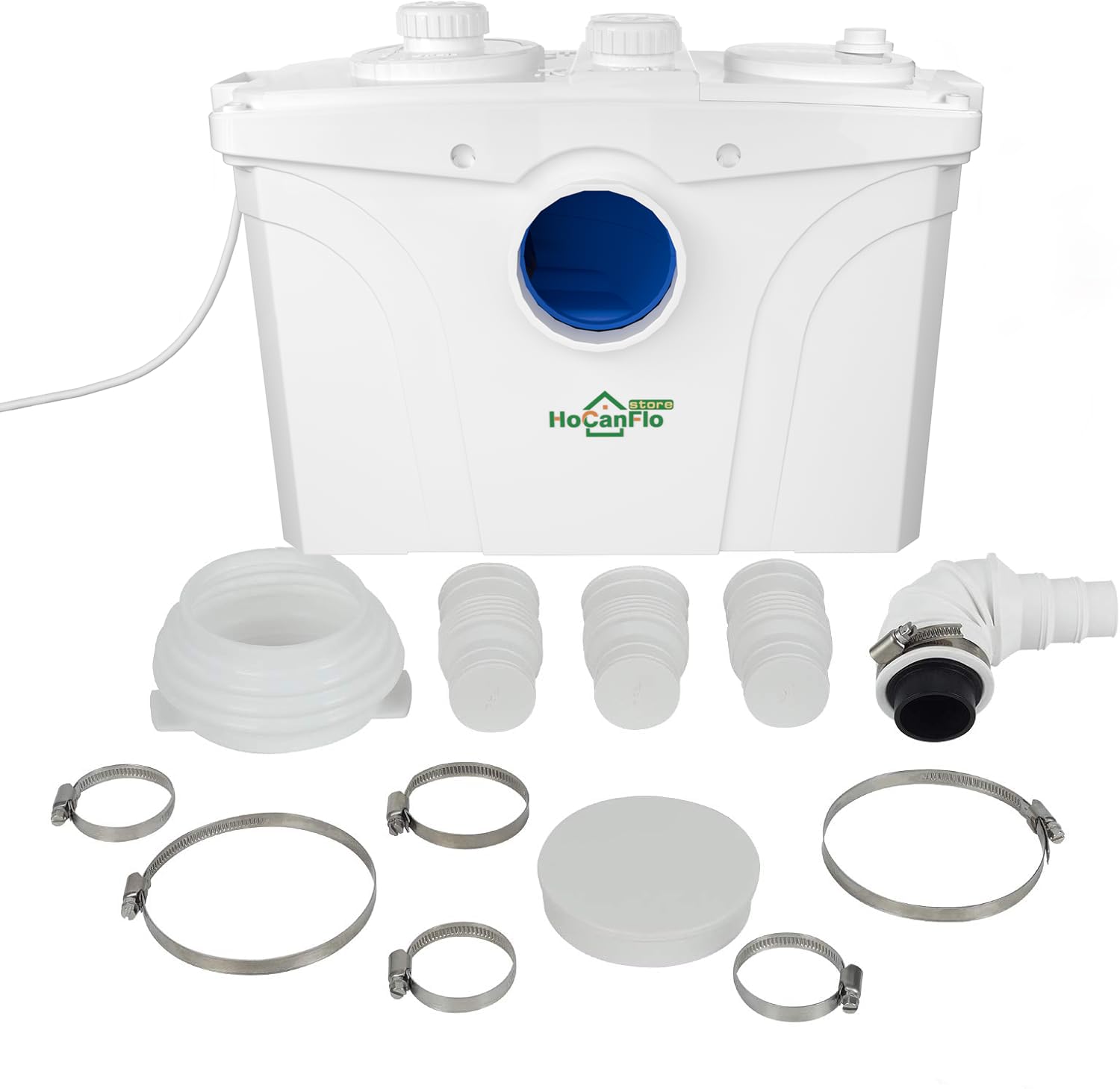 Hocanflo 700W Sewerage Pump Macerator Toilet Waste Water Pump for Toilet Sink Basin Shower Bathtub