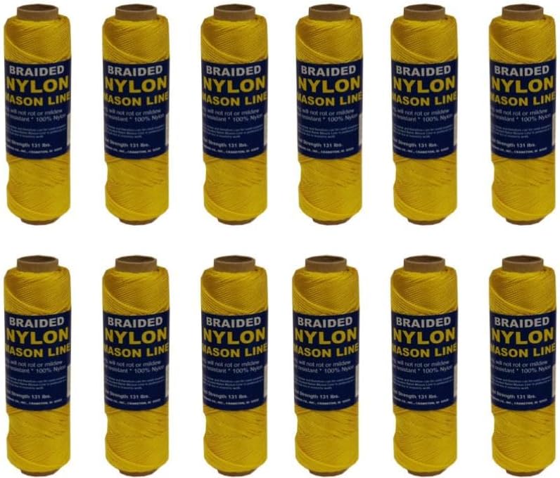T.W. Evans Cordage Co. 12503-12# 1 x 250 feet Yellow Braided Nylon Mason Line