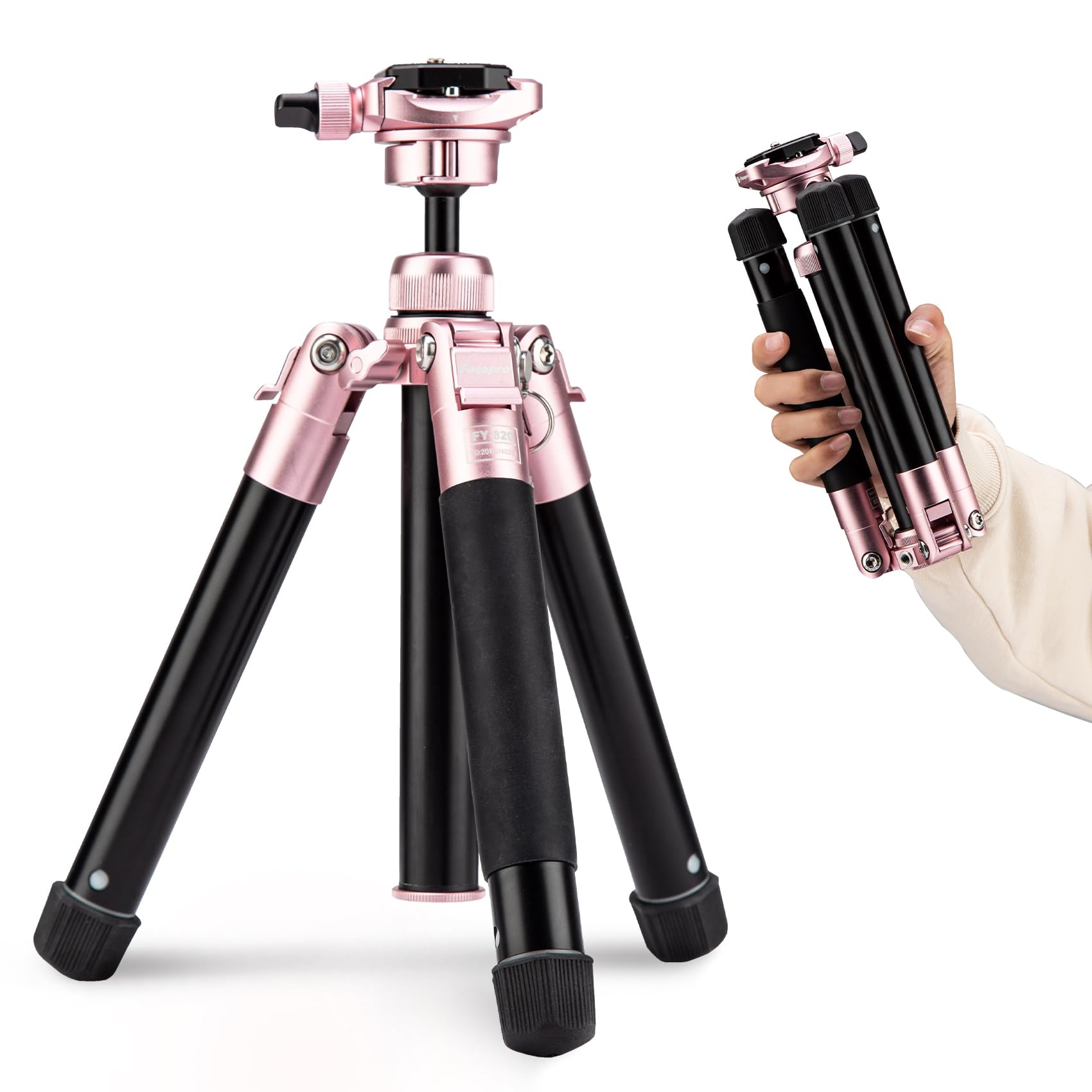 Fotopro FY820 Mini Travel Tripod (Pink)