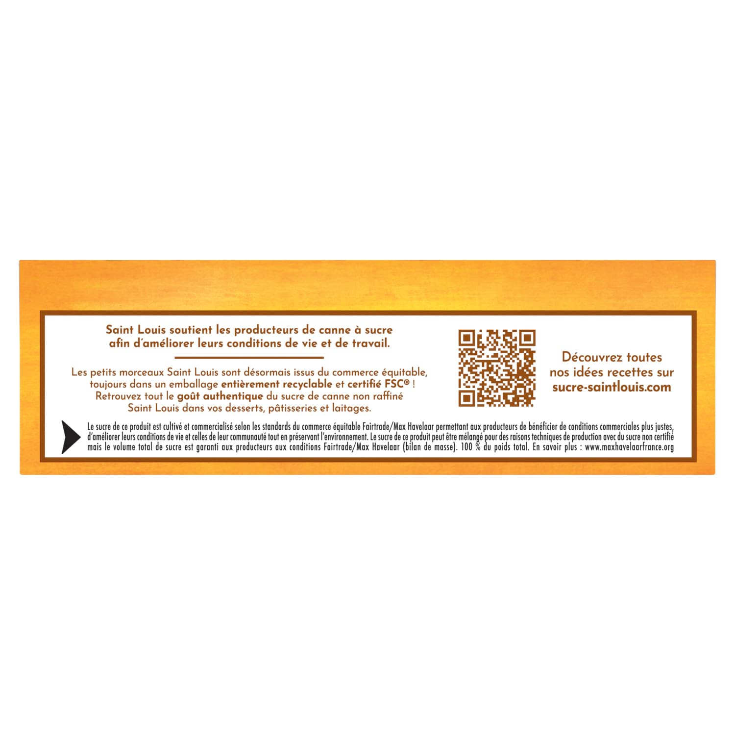 SAINT LOUIS Sucre de Canne Morceaux Non Raffiné Équitable 1kg — Saveur Ambrée Authentique pour Boissons Chaudes et Pâtisserie - Lot de 3