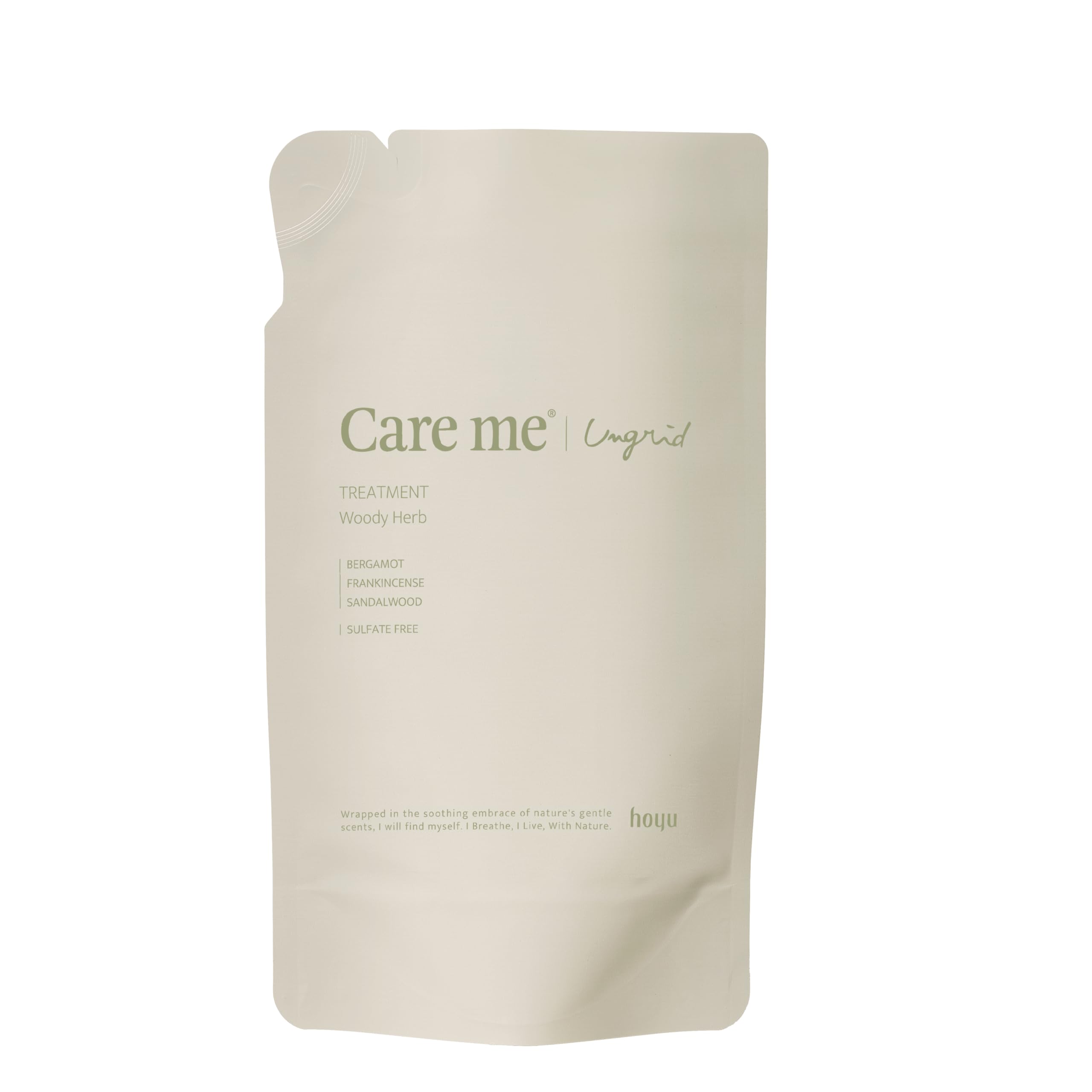 Care me(ケアミー) トリートメント つめかえ (ウッディハーブ) 400g Ungrid共同開発、オーガニックヘアケア