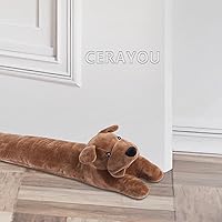 Vista 10 de Tapón de tela para perros para debajo de la puerta, 3 libras, resistente e insonorizado, protector de corrientes de aire de 36 pulgadas para ahorro