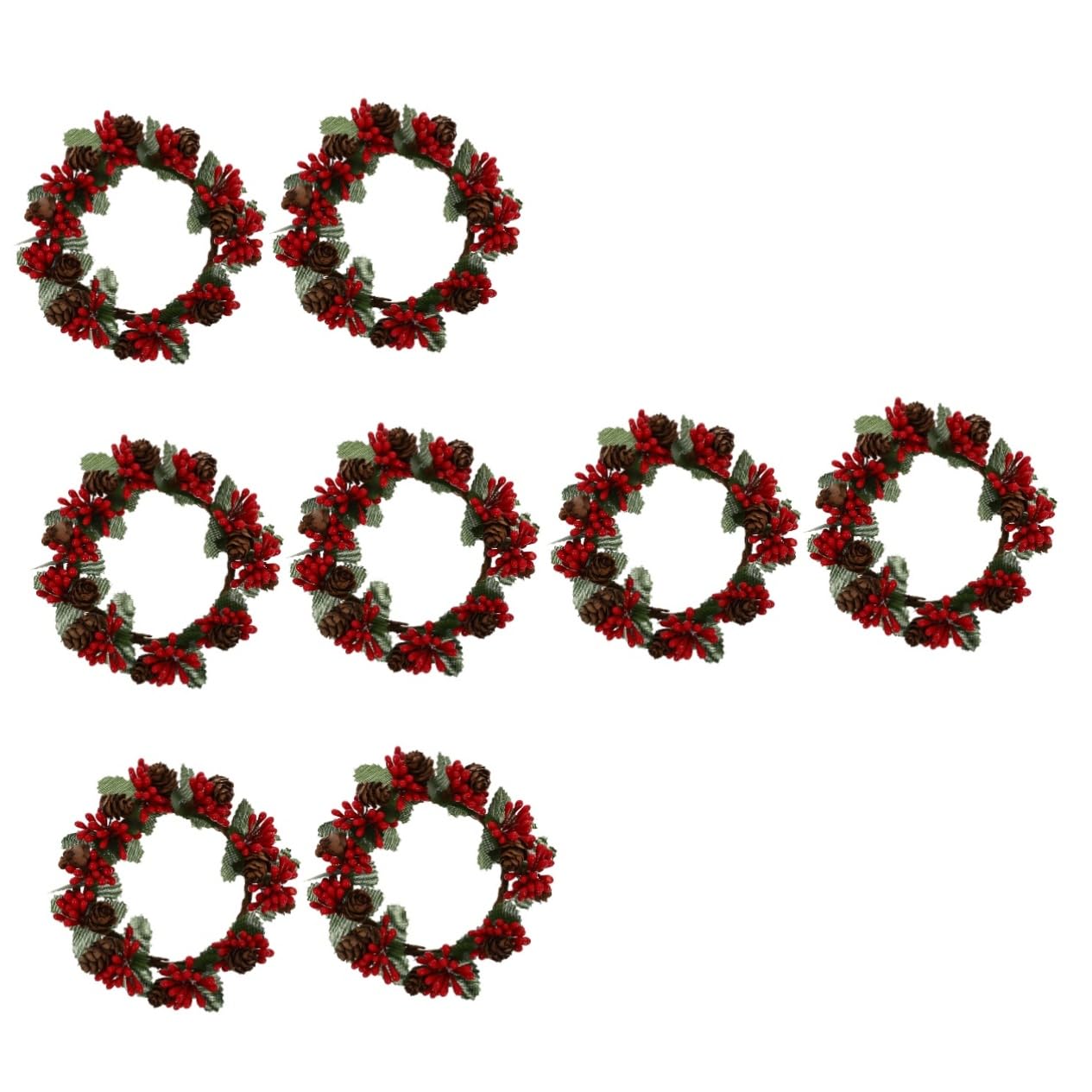 Couronnes de baies de Noël installation facile sur porte x4
