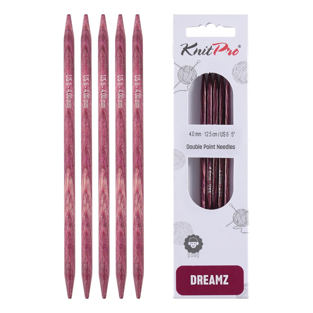 KnitPro Dreamz Double Pointed Needles 5" (12.5cm) | Size 4.00mm