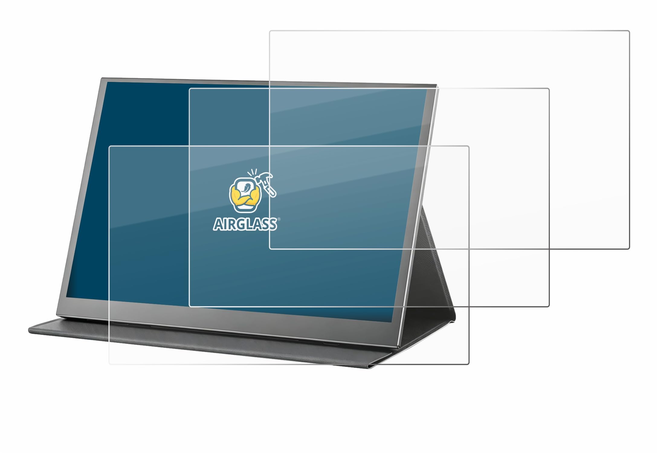BROTECT Protector Pantalla Cristal para Xyvolve 15.6" monitor portátil Protector Vidrio (3 Unidades) - [Dureza 9H, Anti-Arañazos]