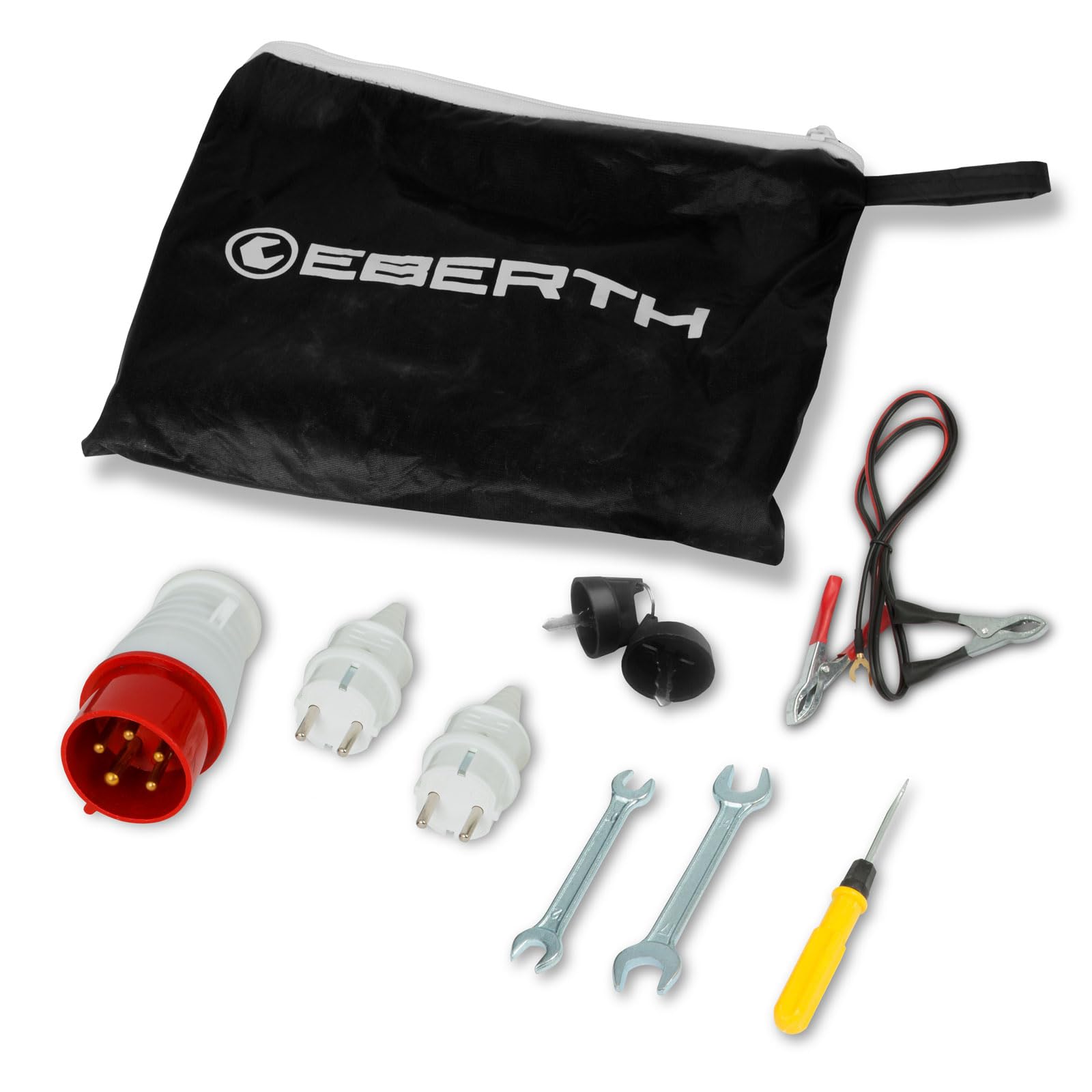 EBERTH Generator diesla, 5000 W, 10 KM, 4-suwowy, elektryczny rozrusznik, 3-fazowy, 1 x 400 V, 1 x 230 V, 1 x 12 V, trójfazowy regulator AVR, 16 l, autonomia 6-7 h