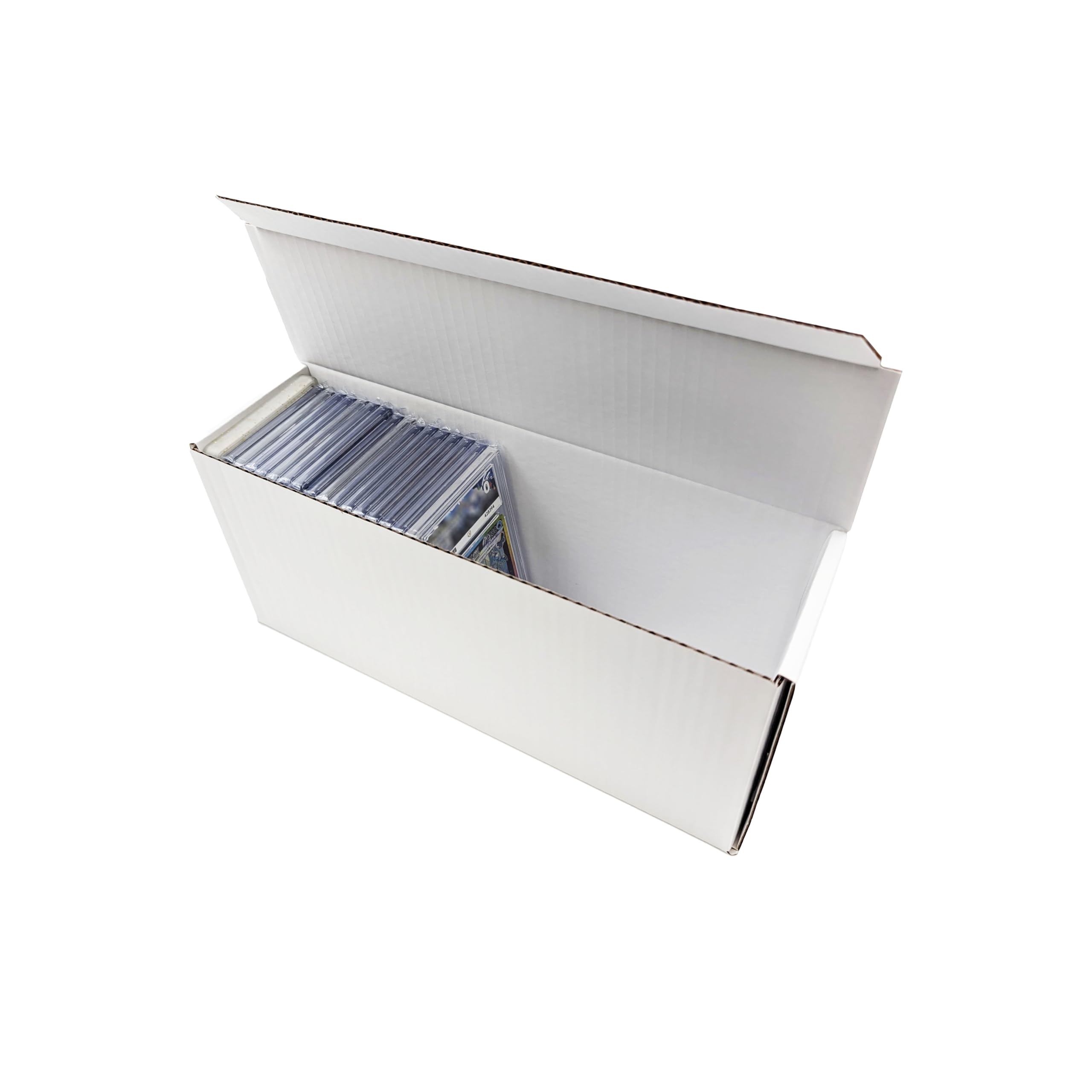Trojan Packaging White Graded Slab Cardboard Storage Box - Holds 50 Graded Slabs Cards - Compatible With Your Psa Bgs Ace Graded Cards (6 Boxes)
