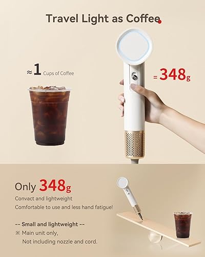 Miniatura 2 de Secador de pelo de 160000 rpm, motor sin escobillas y secador iónico negativo con control térmico para secado rápido de bajo ruido (55 dB) para todo