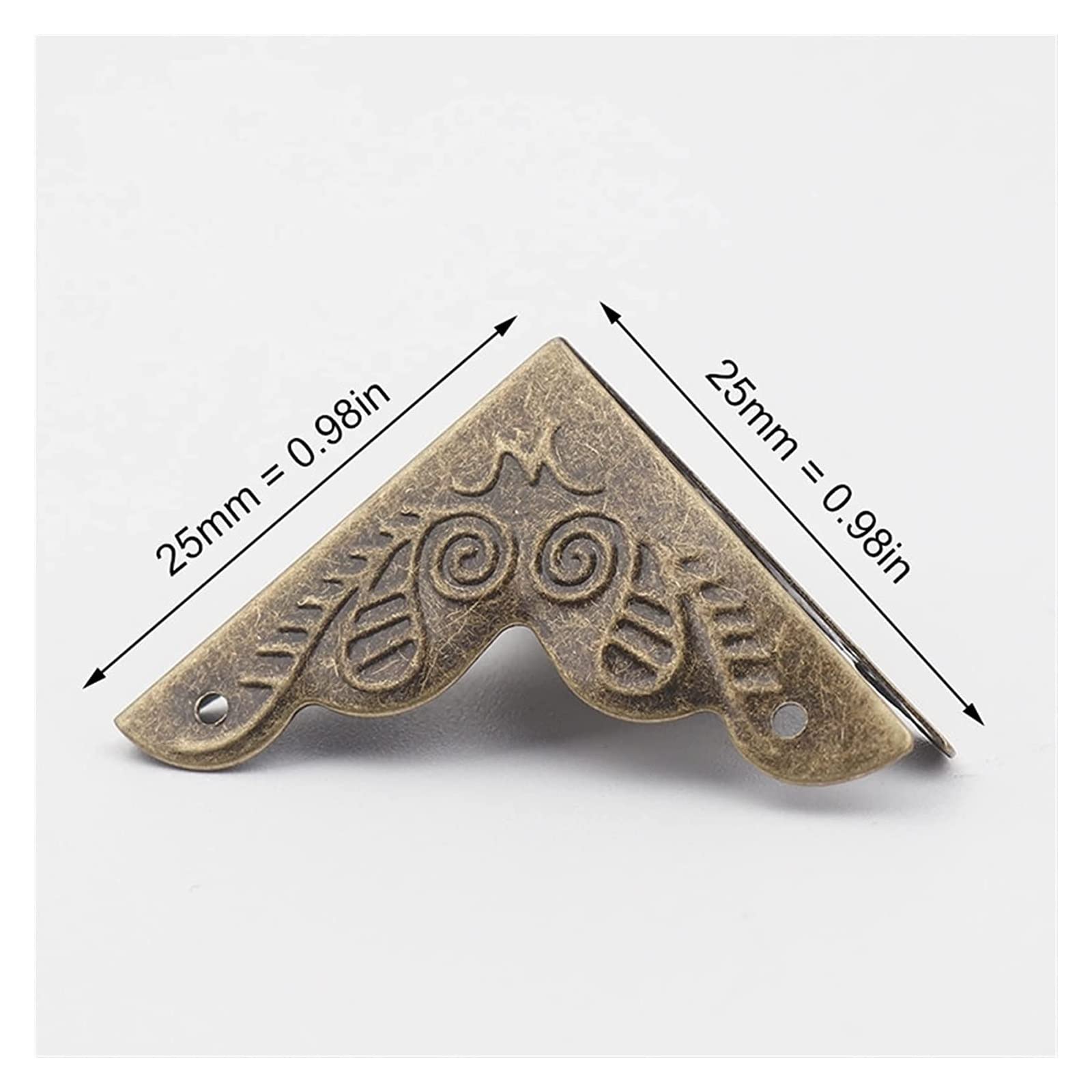 Paraspigoli, Angoli Decorativi for scatole in Bronzo Antico