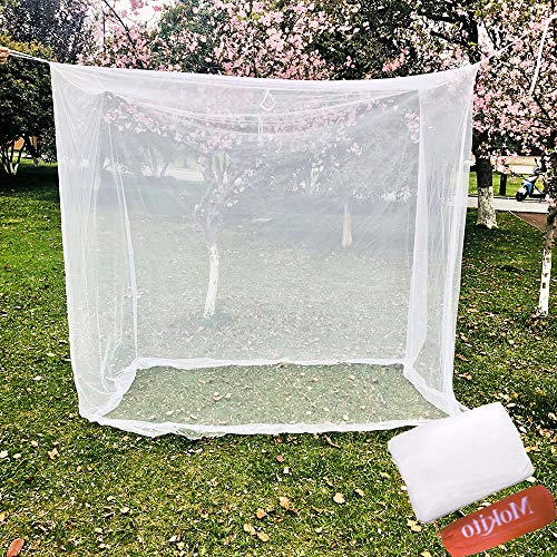 Camp Mosquito Net, Ultra Large Mosquito Net Camping Tent for Camping, Finest Holes Mesh 20, Square Netting Curtain for Bunk Bed, Camping, Bedding, Patio, Easy Installation, Storage Bag 200200180cm
