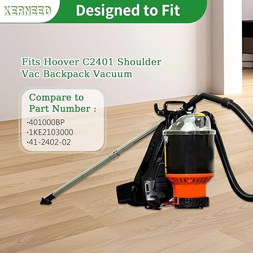 Miniatura 3 de Paquete de 12 bolsas de vacío tipo BP aptas para aspiradora Hoover C2401 de hombro y mochila de aspiradora, repuesto de pieza #401000BP, 1KE2103000,