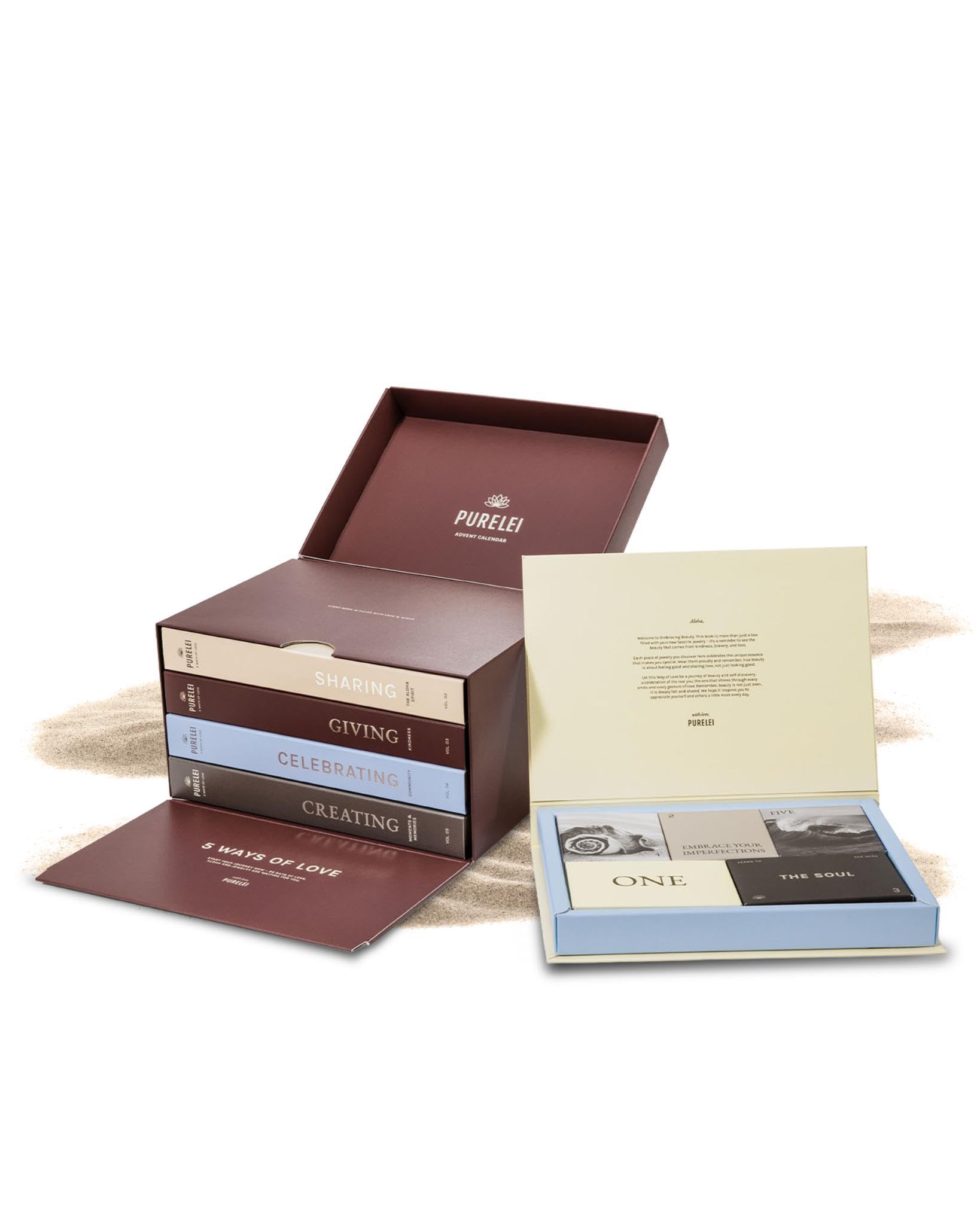 Purelei calendario avvento gioielli 2025 (Bicolore) – 25 pezzi esclusivi di gioielleria per ogni occasione – Calendario avvento – Confezione sostenibile e riutilizzabile – Regalo per donne