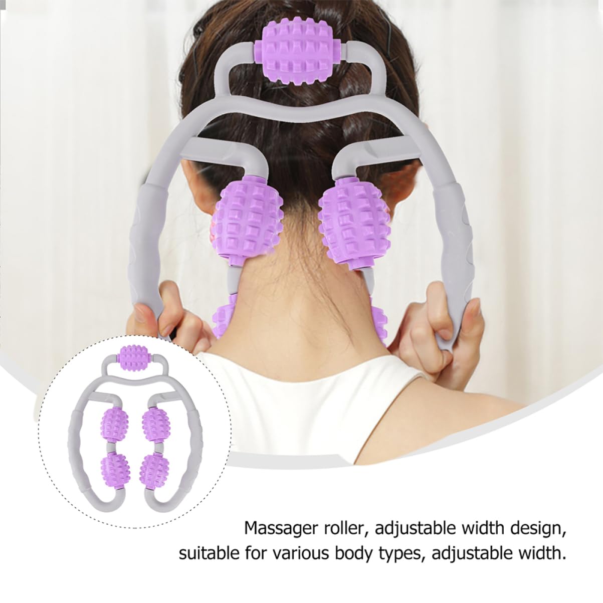 FRCOLOR Rullo Massaggiante per Gambe, 2 Pezzi, Massaggiatore Muscolare Portatile in Abs, Delicato e Confortevole, per Casa e Dopo L'allenamento