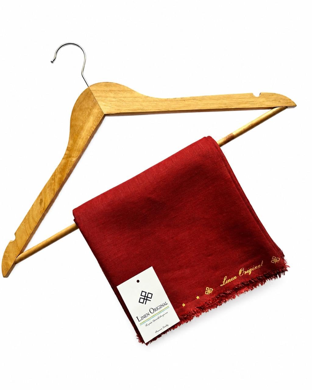 Linen Original - 100% Linen Fabric for Shirting and Kurti - 1.6 Meter - 60 LEA (Quantity - 1) (Brick RED, XXL)-image-16
