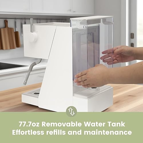 Miniatura 8 de Gevi Máquina de café expreso comercial de 20 bar con cafeteras inteligentes OPV, espumador de leche y portafiltro de 2.283 in, cafetera de capuchino