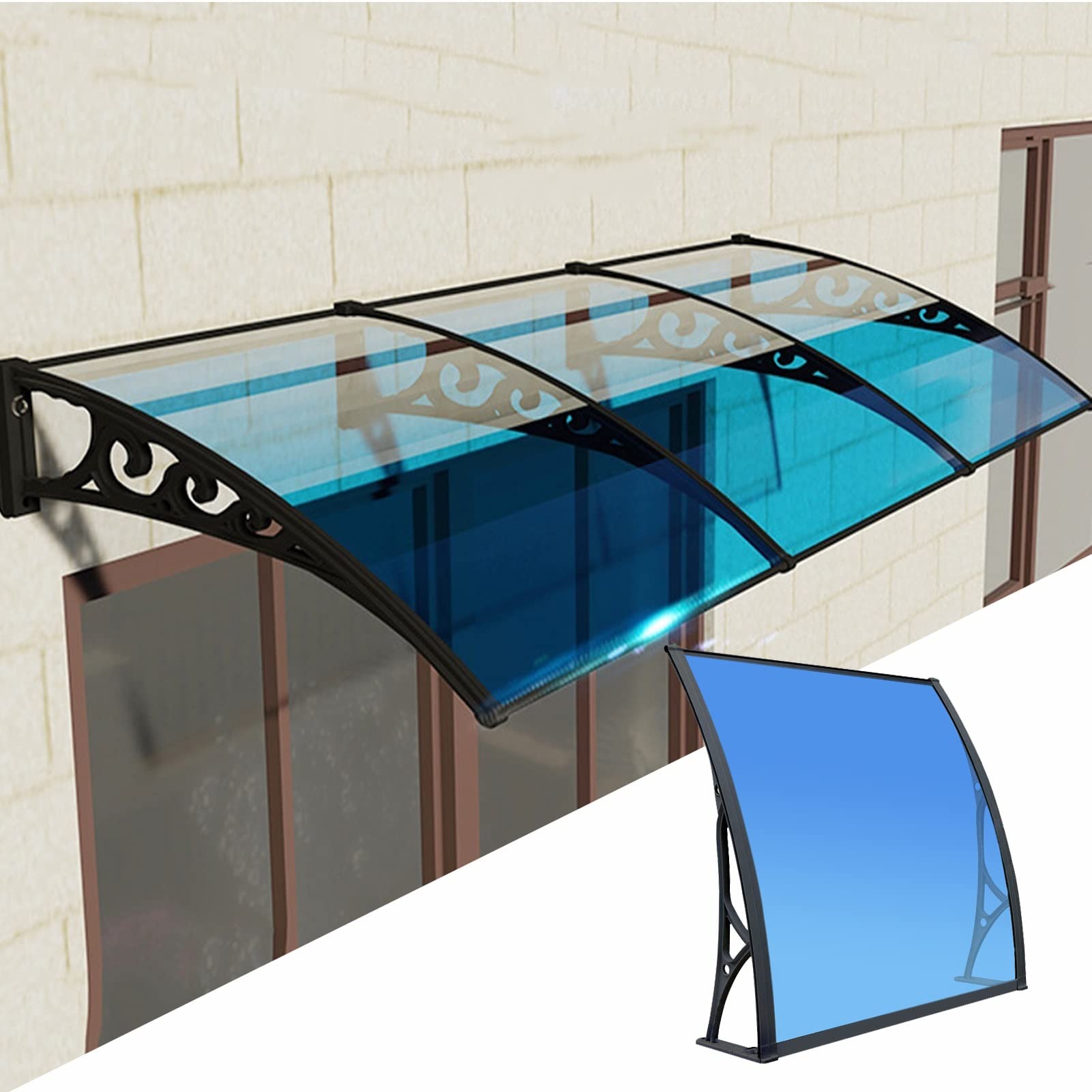 Auvent de porte pour fenêtre et balcon pour abriter l'entrée