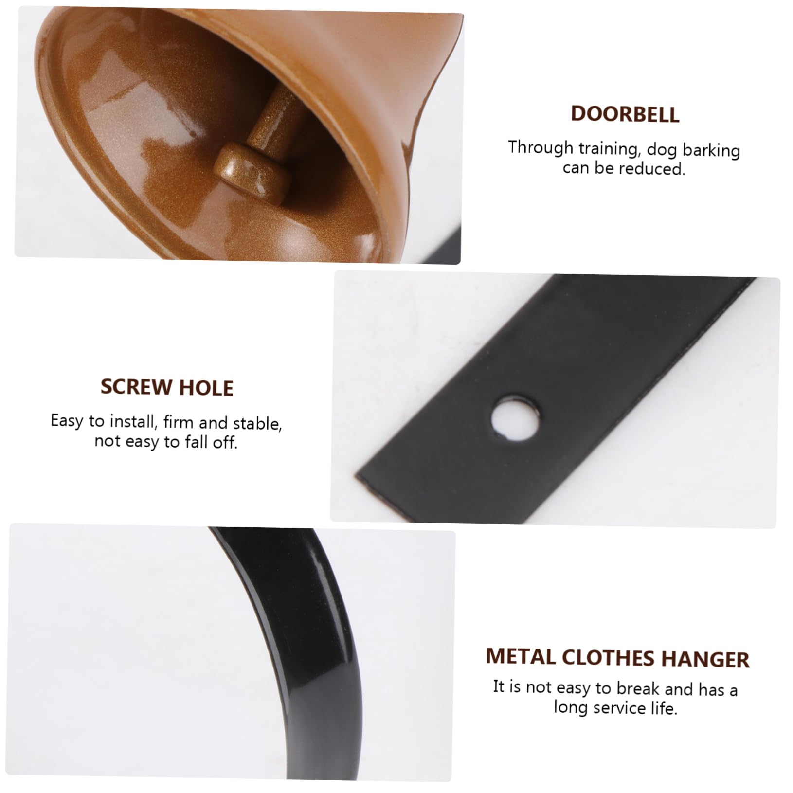 BESPORTBLE Puppy Potty Training Bell Metal Dog Doorbell Easy to Install on Door or Wall Train Your Pet This Bell