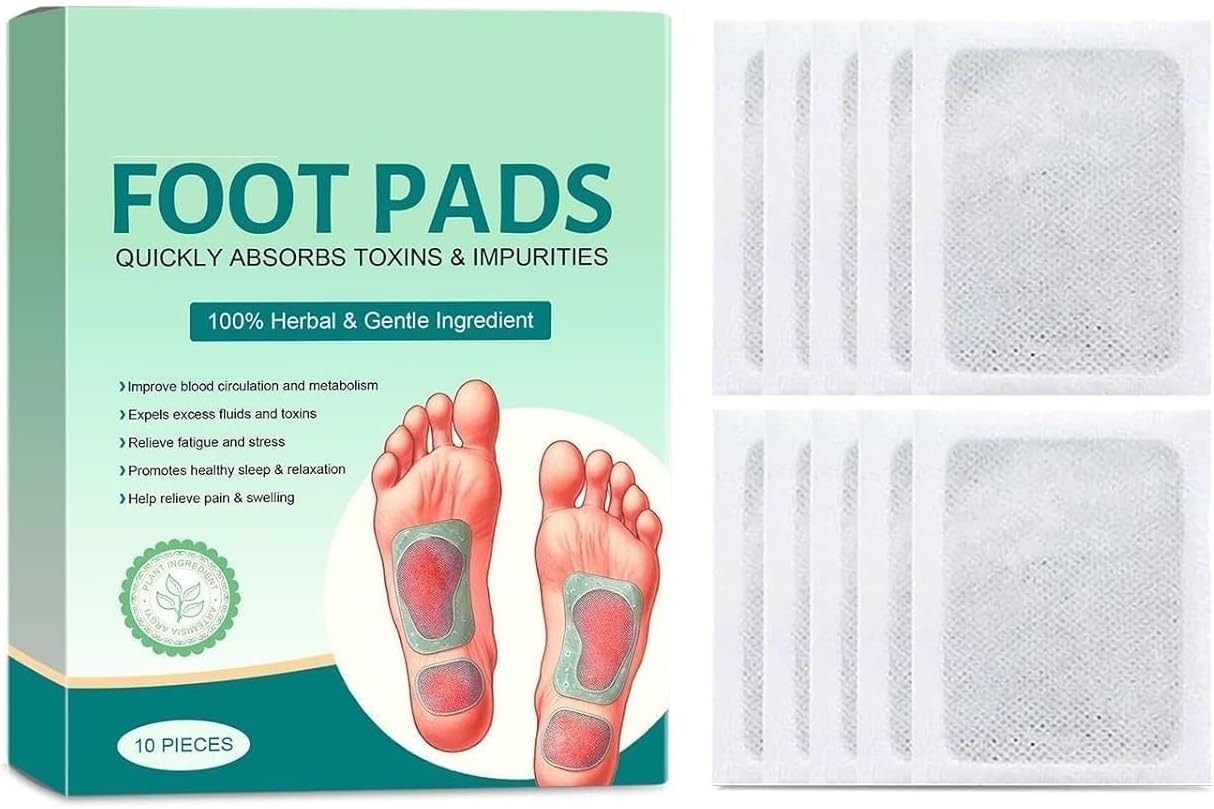 Tidy Monster Foot patch (Pack of 2) Herbal And Gentle Ingredient Detox Foot Pads (20 pieces), Natural Ingredients for Sleep Aid, Pain Relief, Toxin Removal with Bamboo Vinegar and Acupoint Micro-Massage Technology