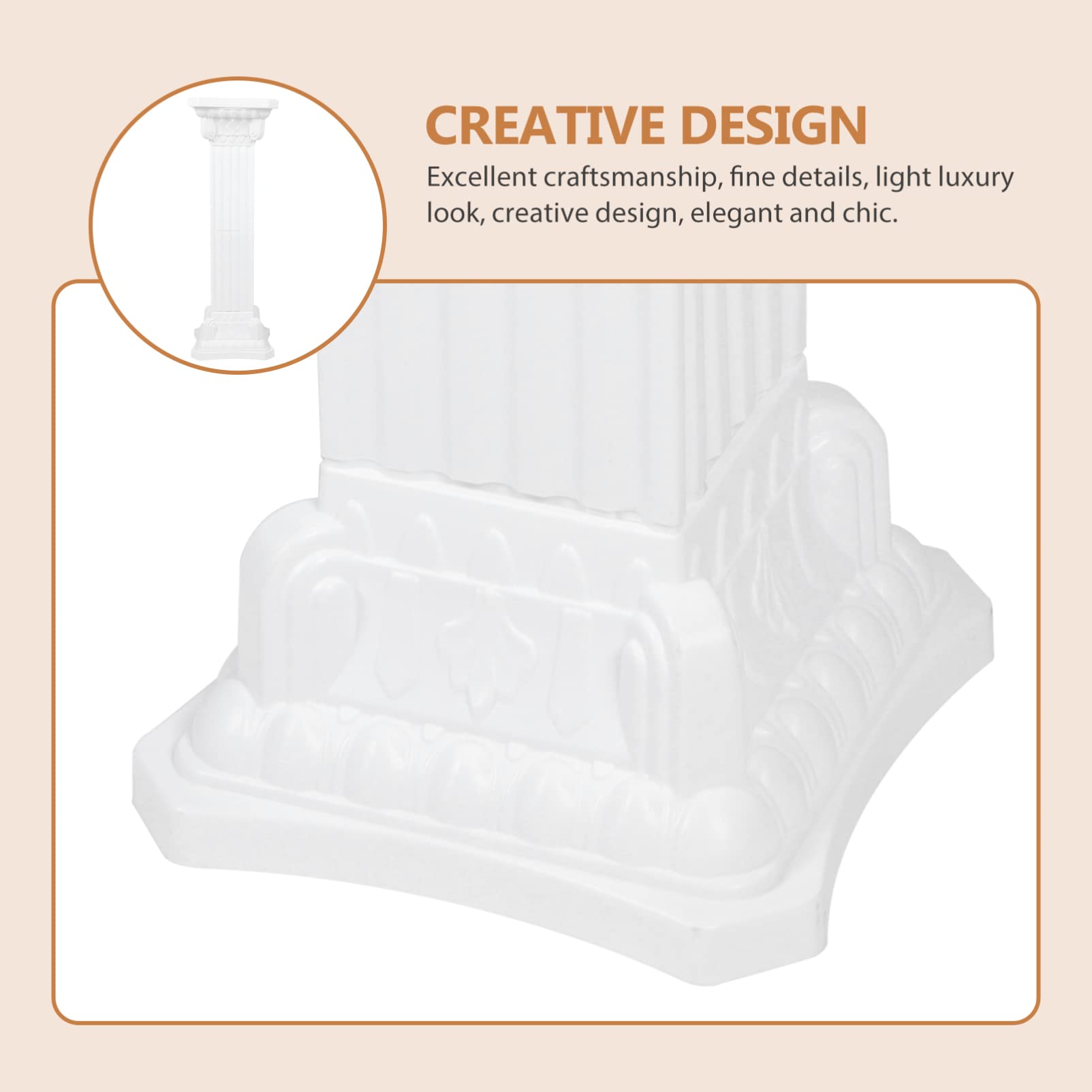 HEMOTON Columnas de boda para bodas estatuas exteriores soporte pilar para decoración de pedestales para plantas - Grupo + Griego + Columna + Estatuas de paisaje de la boda romana