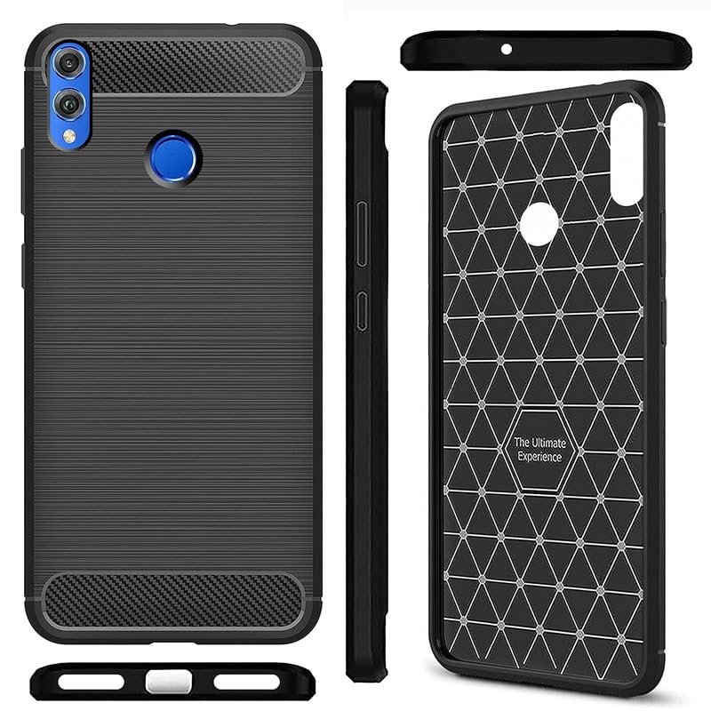 Image of Hybrid Carbon Fiber Back Case for Honor 8X (Black)
