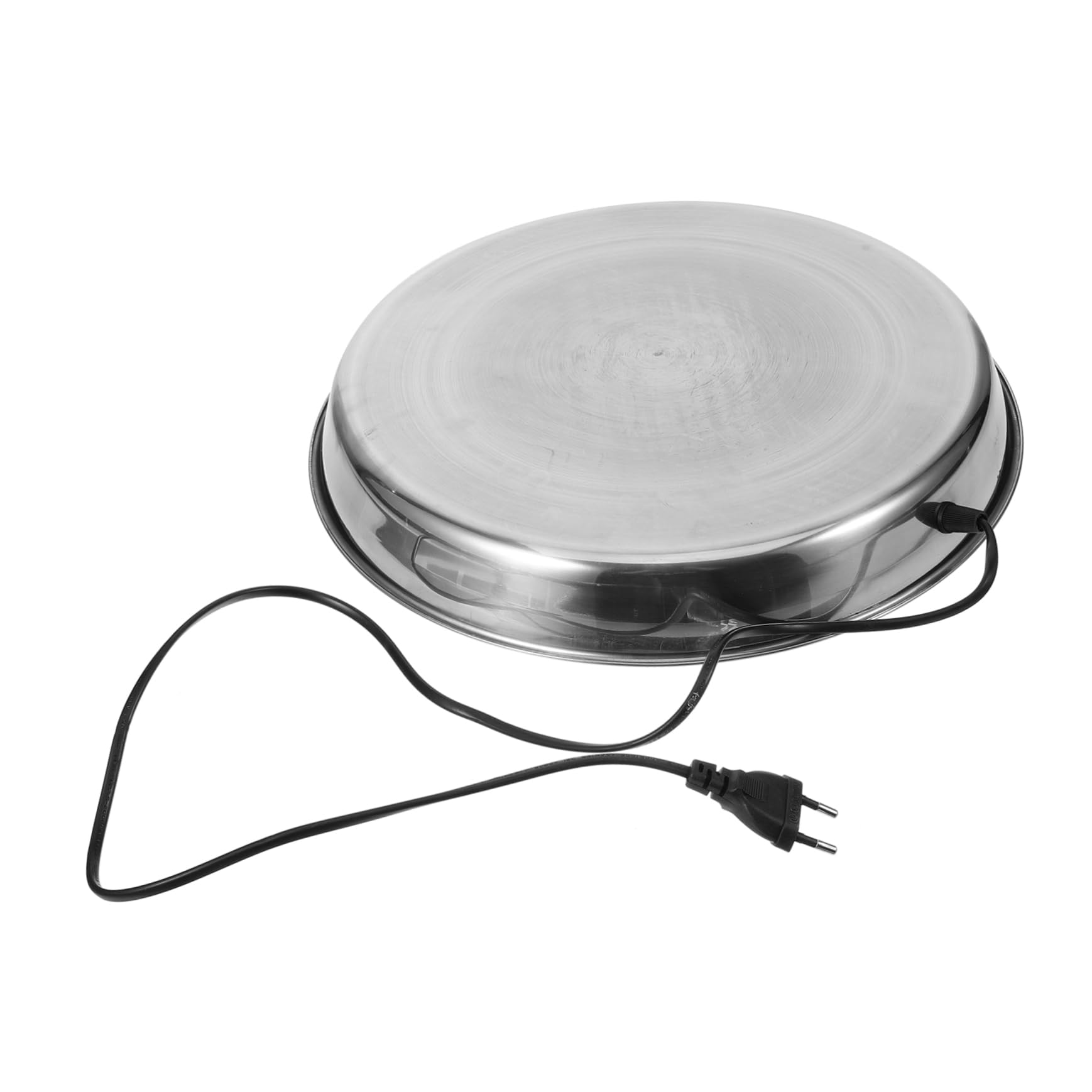 Beheizte Hühnertränke Eu Stecker mit Edelstahl Heizsockel 38cm Wassererhitzer Verhindert Einfrieren für Geflügel im Winter Geeignet für Hühner und Enten