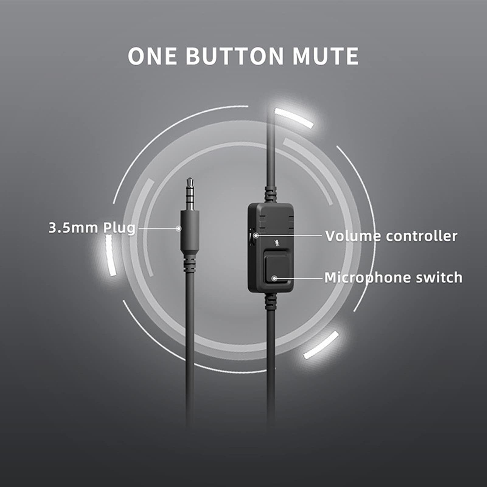 BONKZEBU Auriculares Estéreo con Reducción de Ruido para Juegos, Bonitos Auriculares Supraaurales con Micrófono, Altavoces Premium de 40 Mm para Teléfono PC, Diadema Ajustable para Niños (Negro)