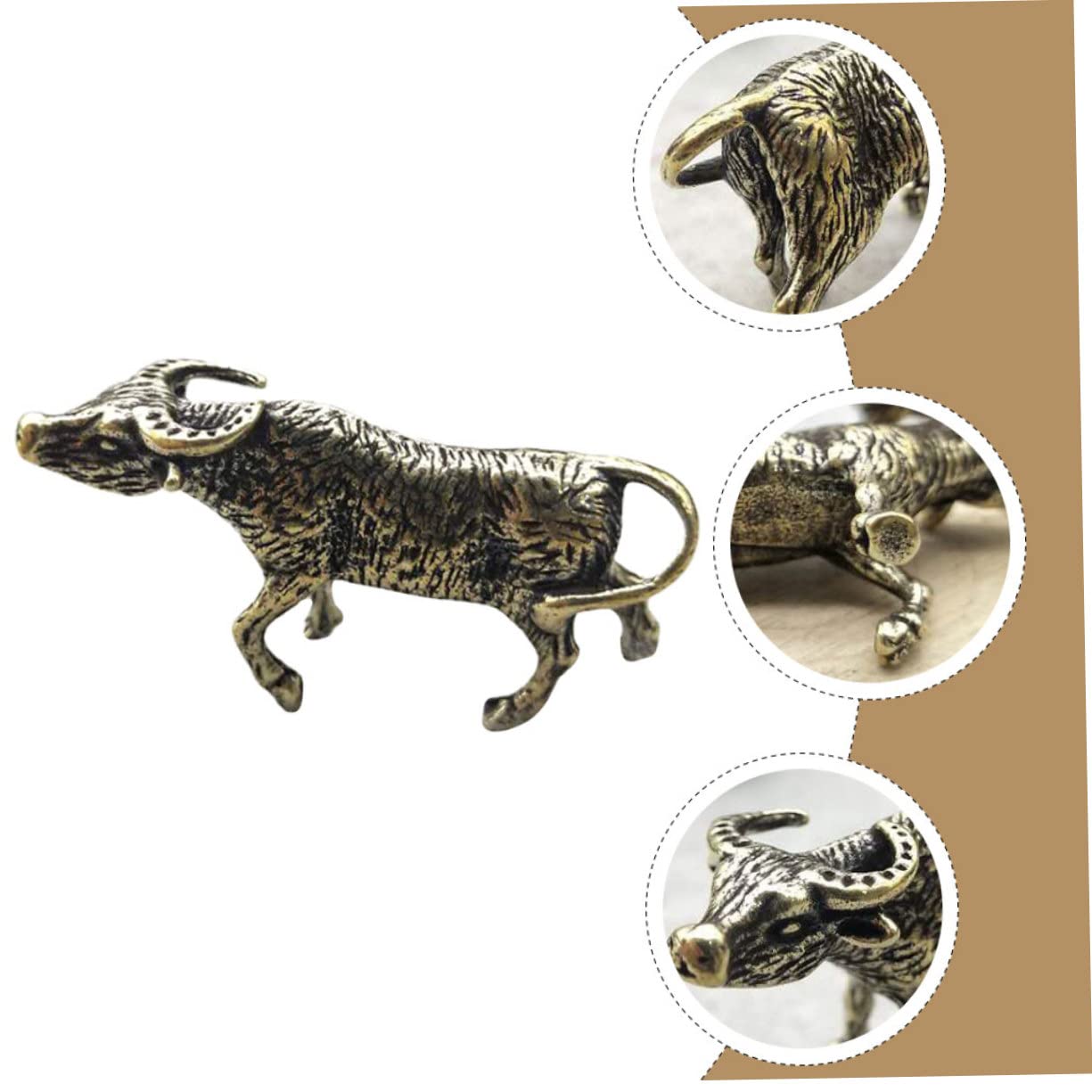 ifundom 12stücke Teiliges Messing Rind Figur Vintage Desktop Dekoration Chinesisches Tierkreiszeichen Edles Wohnaccessoire Für Freunde Und Familie Robust Und Langlebig Feine Verarbeitung