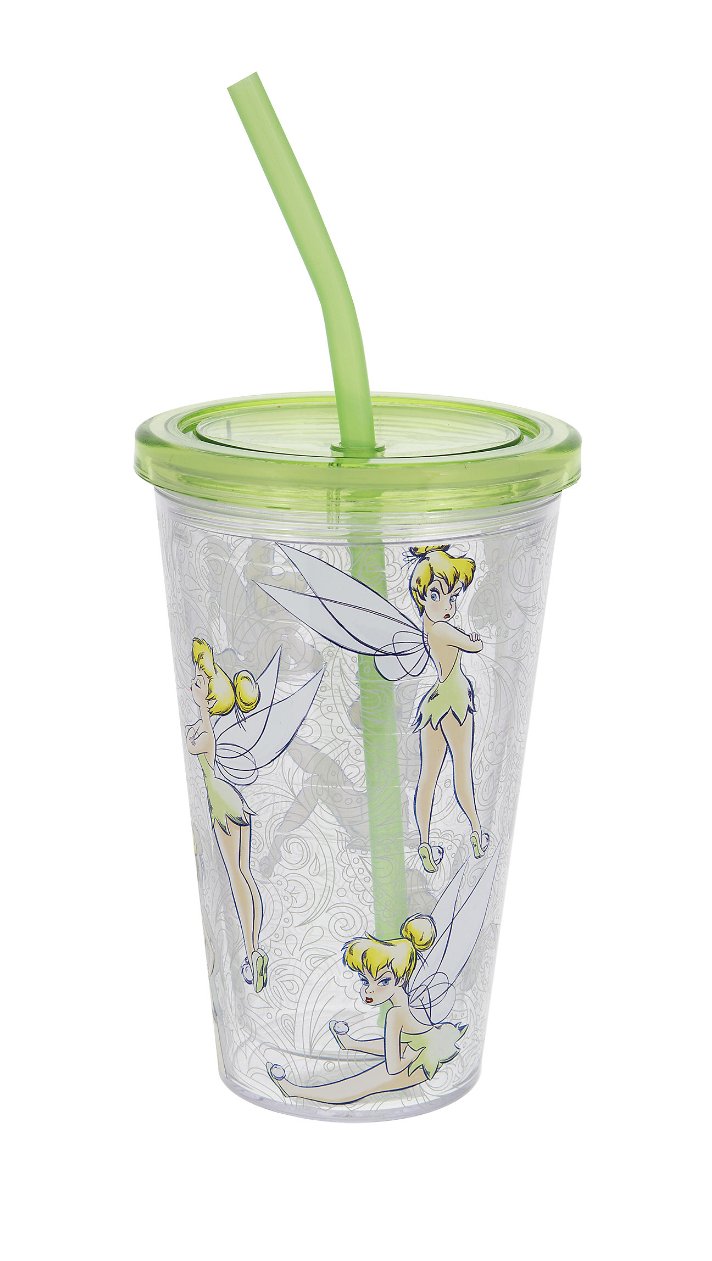 Tinkerbell tumbler with straw Clearance