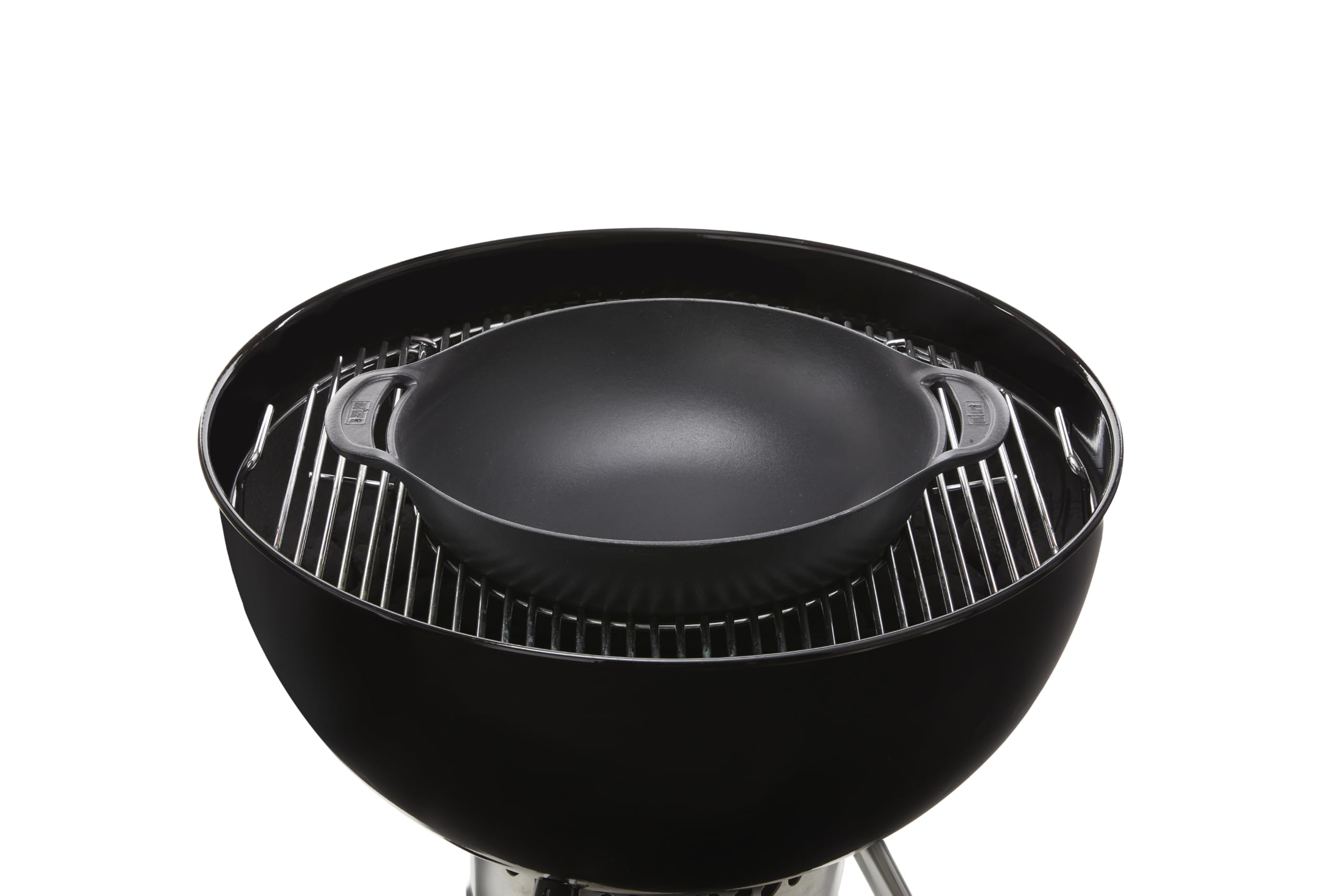 Weber Crafted Wok & Panier Vapeur/Set 2-en-1 en Acier Inoxydable pour saisir et Cuire à la Vapeur des légumes, de la Viande ou du Poisson – Argent (7607)