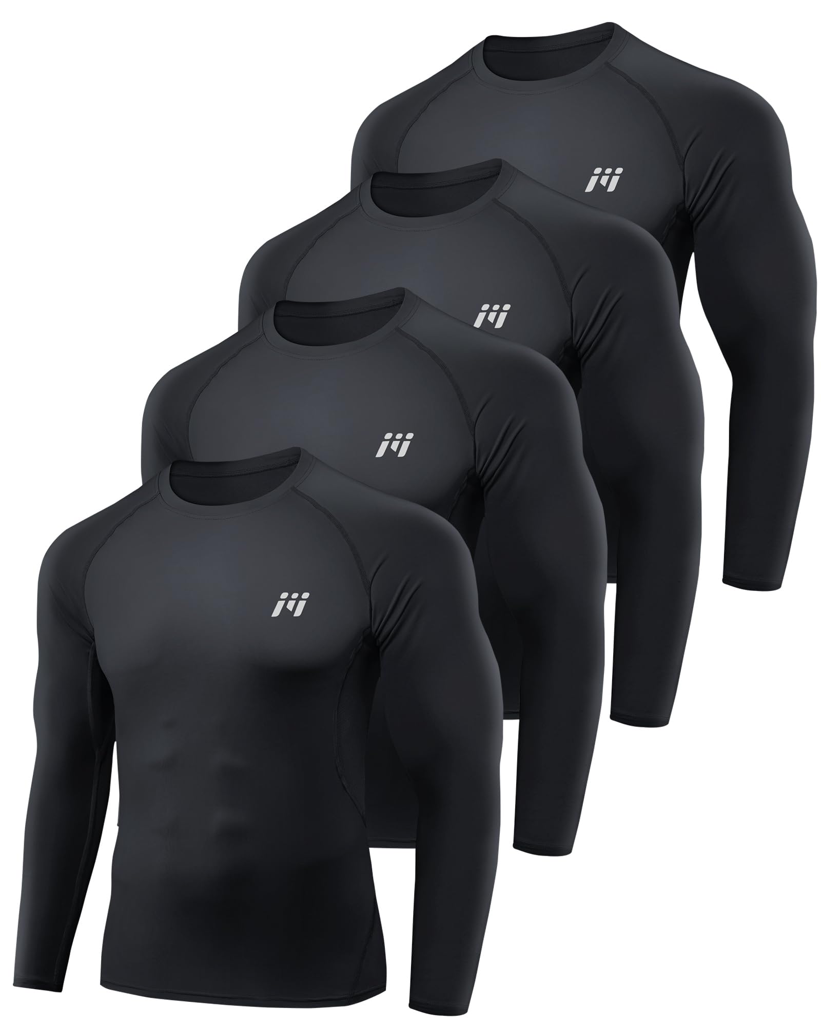 MEETWEE Kompressionsshirt Herren, Kurz/Langarm Funktionsshirt Männer Sportshirt Training Fitnessshirt Atmungsaktiv Laufshirt Unterhemd für Laufen Jogging Sport Turnhalle