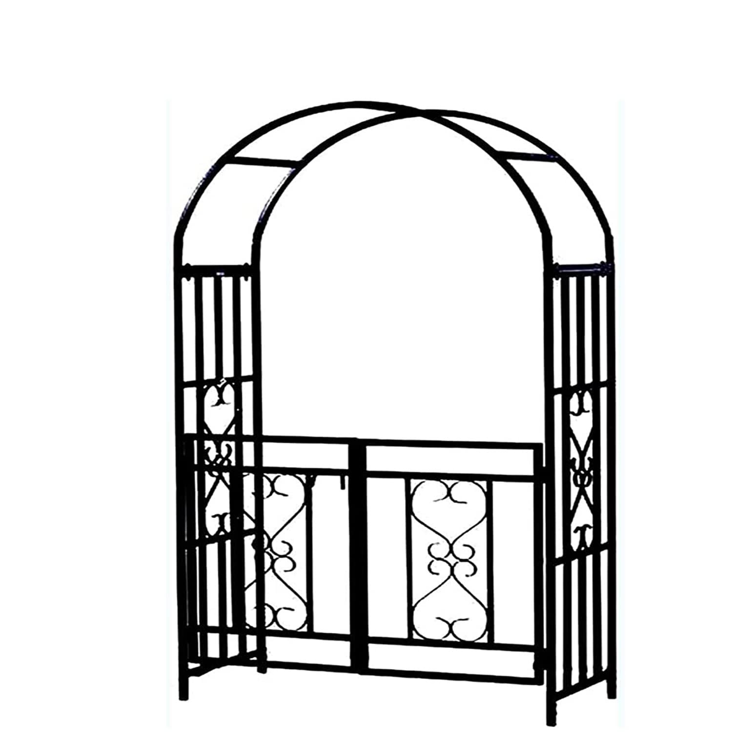 Amazon.com : FANAAN 3.7ft Wide X 6.9ft High Garden Arch with Gate ...
