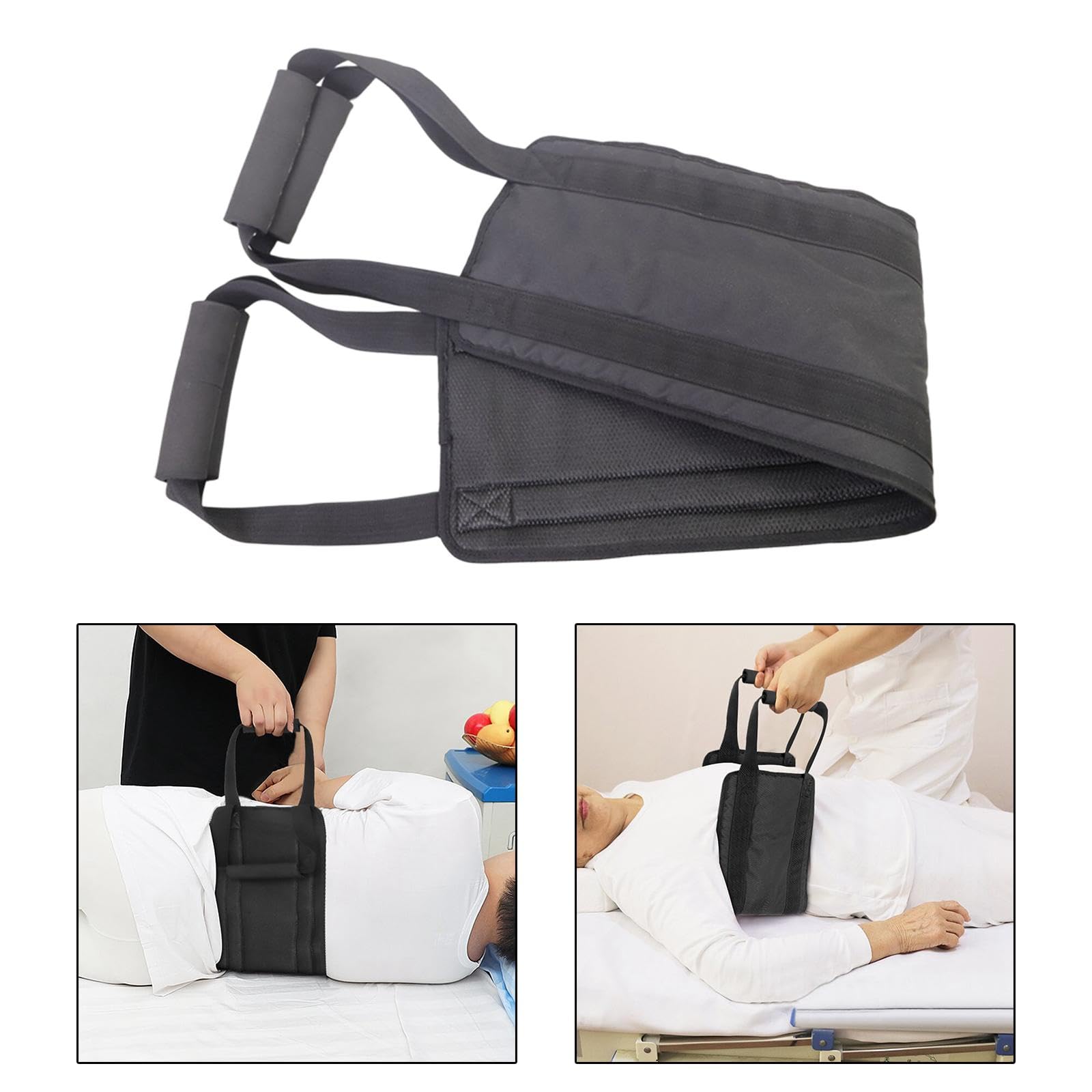 Juego de 3 correas de elevación para pacientes con dispositivo de giro para personas mayores con discapacidad, 80 x 24 cm