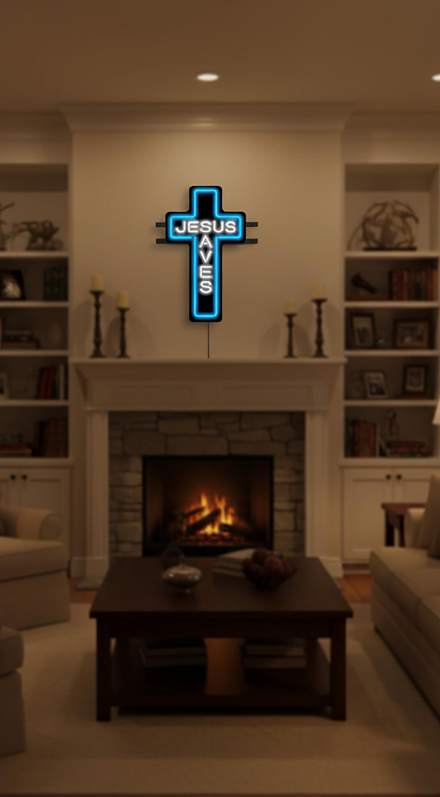 Jesus Saves Neon Sign - Large Size - 22