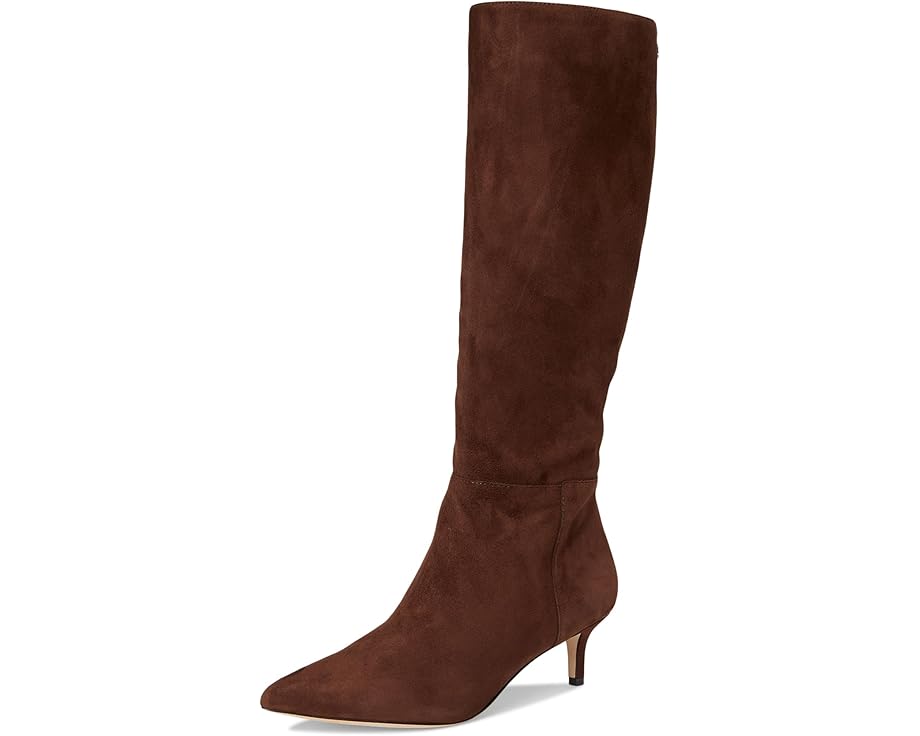 Lauren Ralph Lauren McKay Suede Tall Boots Heel - Front View