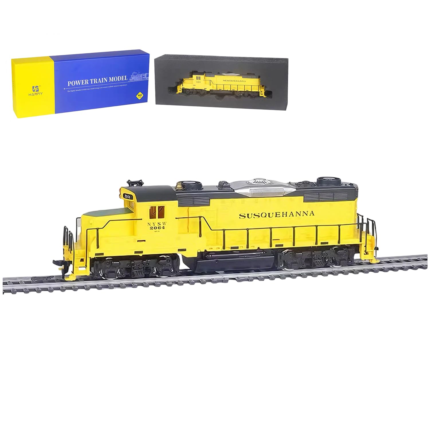 HO Scala Train Locomotive, 1:87 Power Train Locomotive Compatibile con tutte le ferrovie HO Model, Collezione & Regalo di Natale per gli appassionati di treni in miniatura (96200)