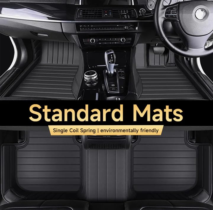 Image of MINANSH 9D Premium Leatherette Car Foot Mat for Mahindra XUV 3XO | Luxurious & Elegant Look | 100% Waterproof and Dust Proof | Custom Fitted 9D Car Floor Tray Mat - Full Black