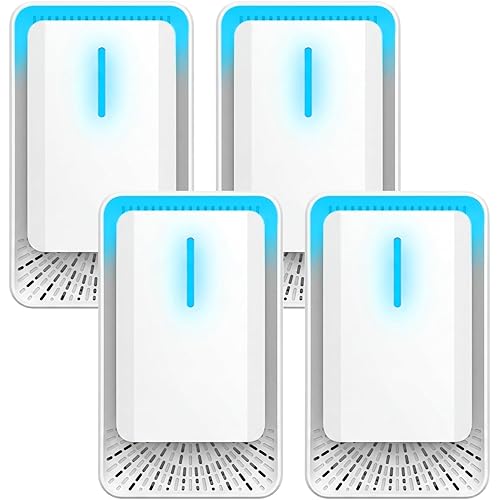 4 Pack Plug In Air Ionizers for Home & Dust Mites,2026 Quiet Air Purifier with Negative Ion Generator,Filterless Air Freshener Cleaner Odor Eliminators for Office Kitchen Pet Odor,Dust,Smoke Smell