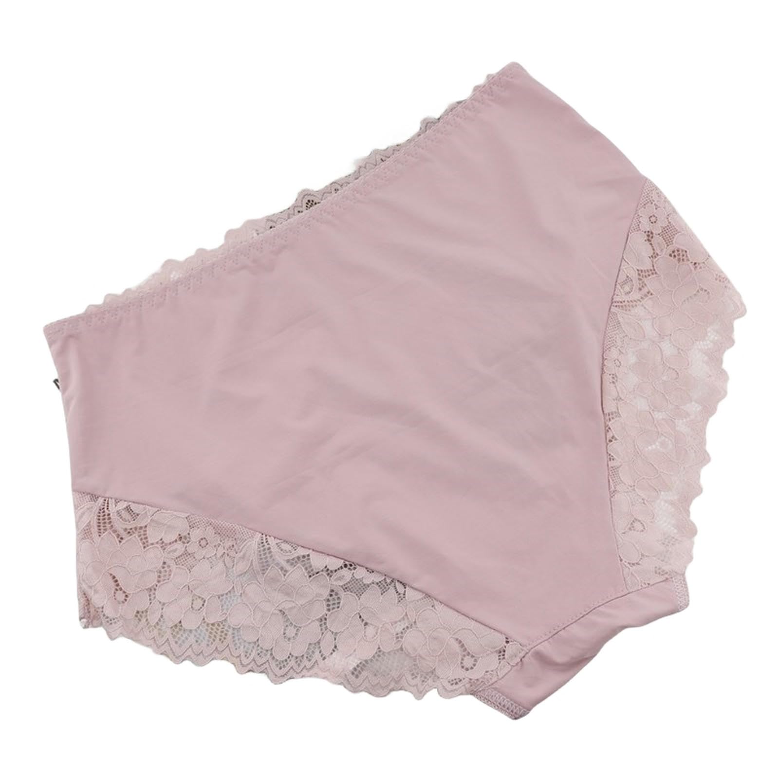 Bragas Mujer 3 Paquetes De Gran Tamaño Mujeres De Encaje De Cintura Alta Calates De Encaje De Encaje Resúmenes Sin Costuras-P02Purple-4Xl