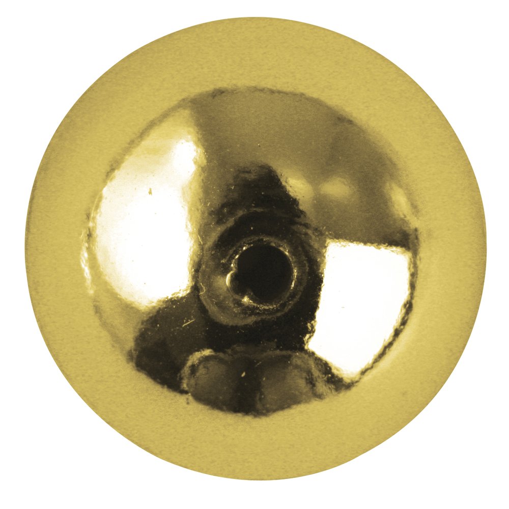 Rayher 1630006 Plastic Round Beads 2.5 mm Diameter Gold